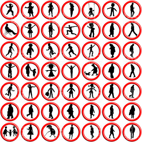 Silhouettes of happy jumping people, Silhouettes, Outlines ...