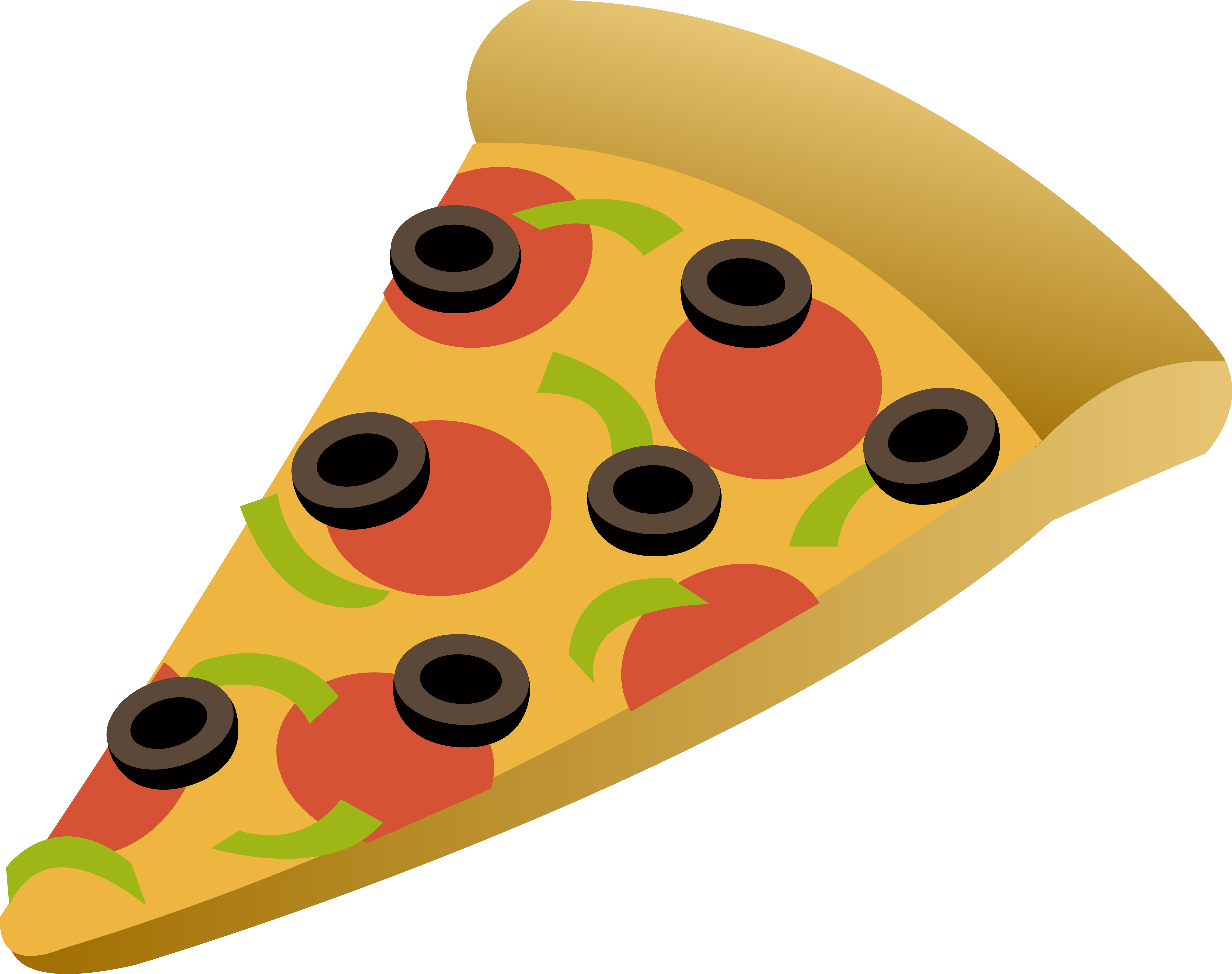 Slice of Combo Pizza - Free Clip Art