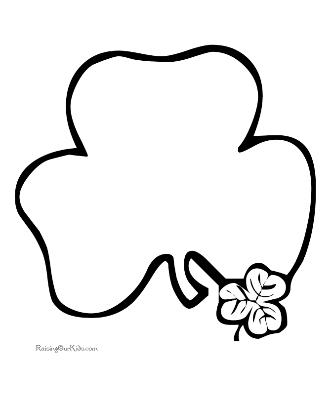Shamrock Coloring Page : Printable Coloring Book Sheet Online for ...