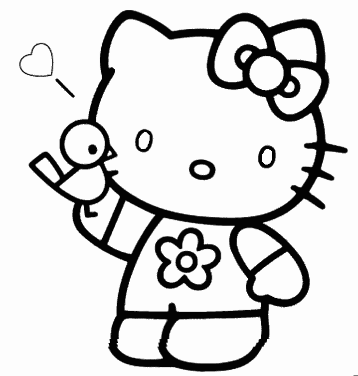 hello kitty domo Colouring Pages (page 3)