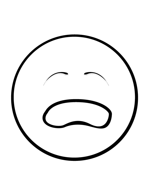 unhappy face Colouring Pages