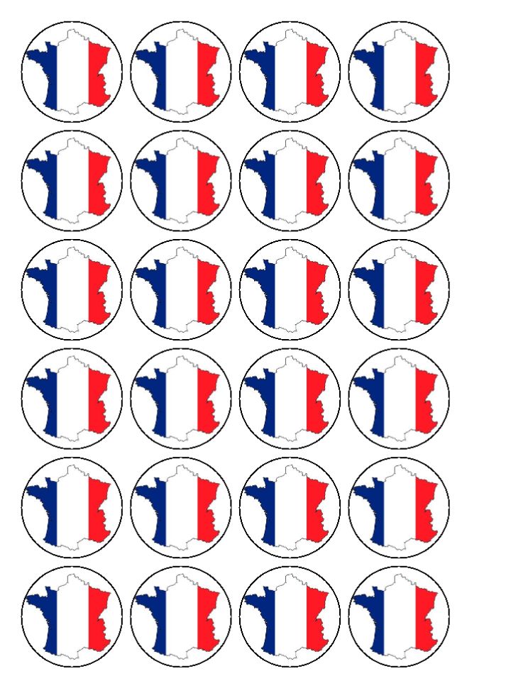 French Flag Cupcake Topper 30