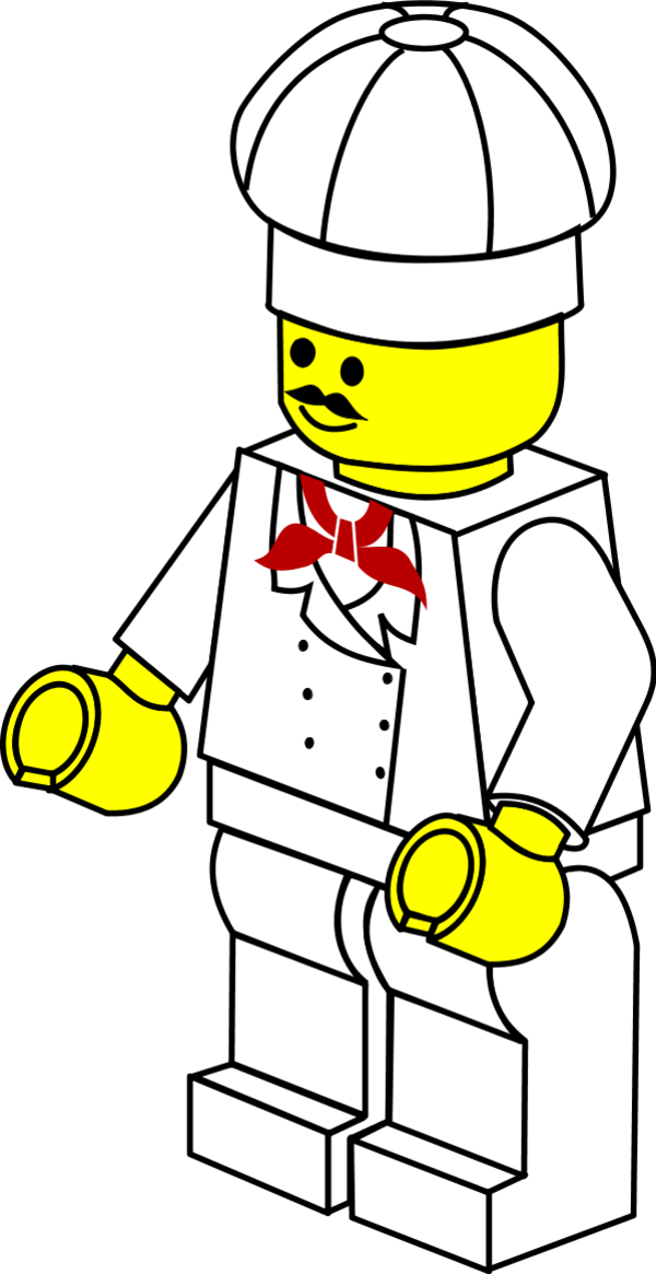 LEGO town chef - vector Clip Art