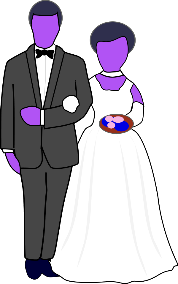 Wedding couple - vector Clip Art
