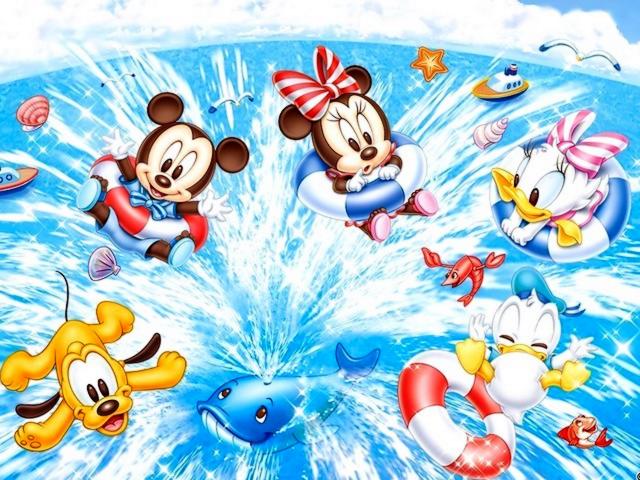 Disney Summer Babies Mickey and Friends Wallpaper - Puzzles-Games ...
