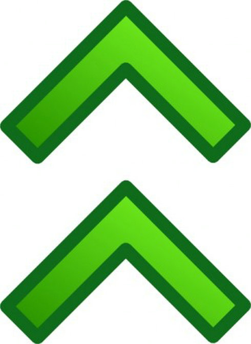 Green Up Double Arrows Set Clip Art | Free Vector Download ...