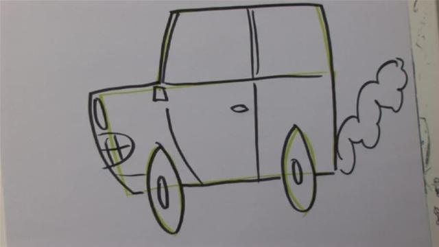How To Draw A Cartoon Car (Cartoon Drawing)