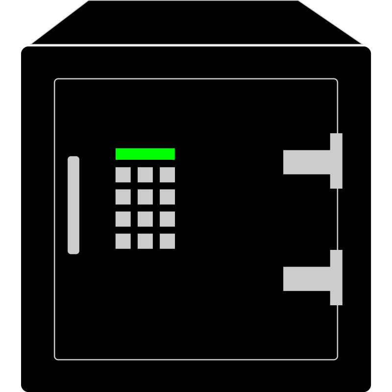 Clipart - Simple Electronic Safety Vault