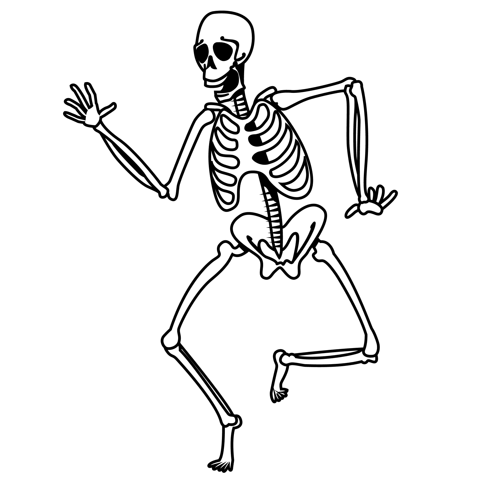 Skeleton Coloring Pages - Drawing Kids