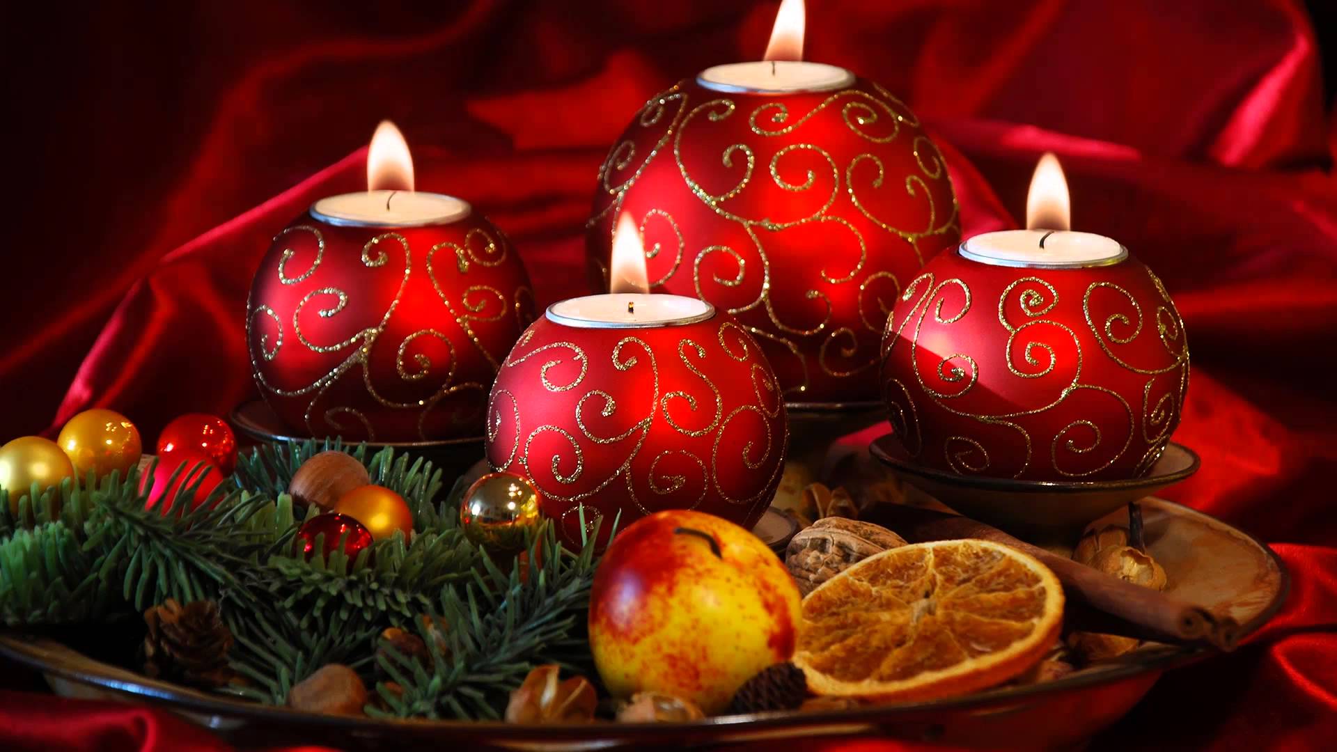 Christmas Candle - romantic and relaxing decorated candle flame ...