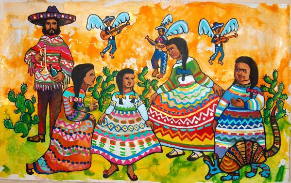 Group of: Mexican Women Painting by Charles Harrison Pompa ...