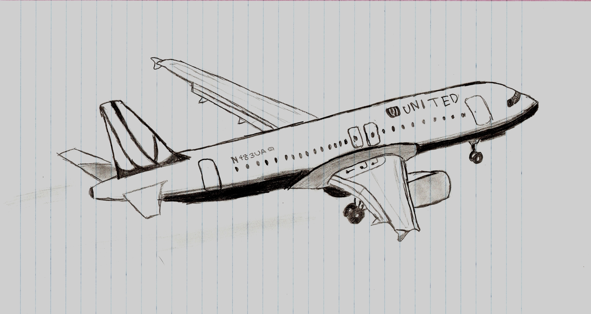 how to draw simple airplane