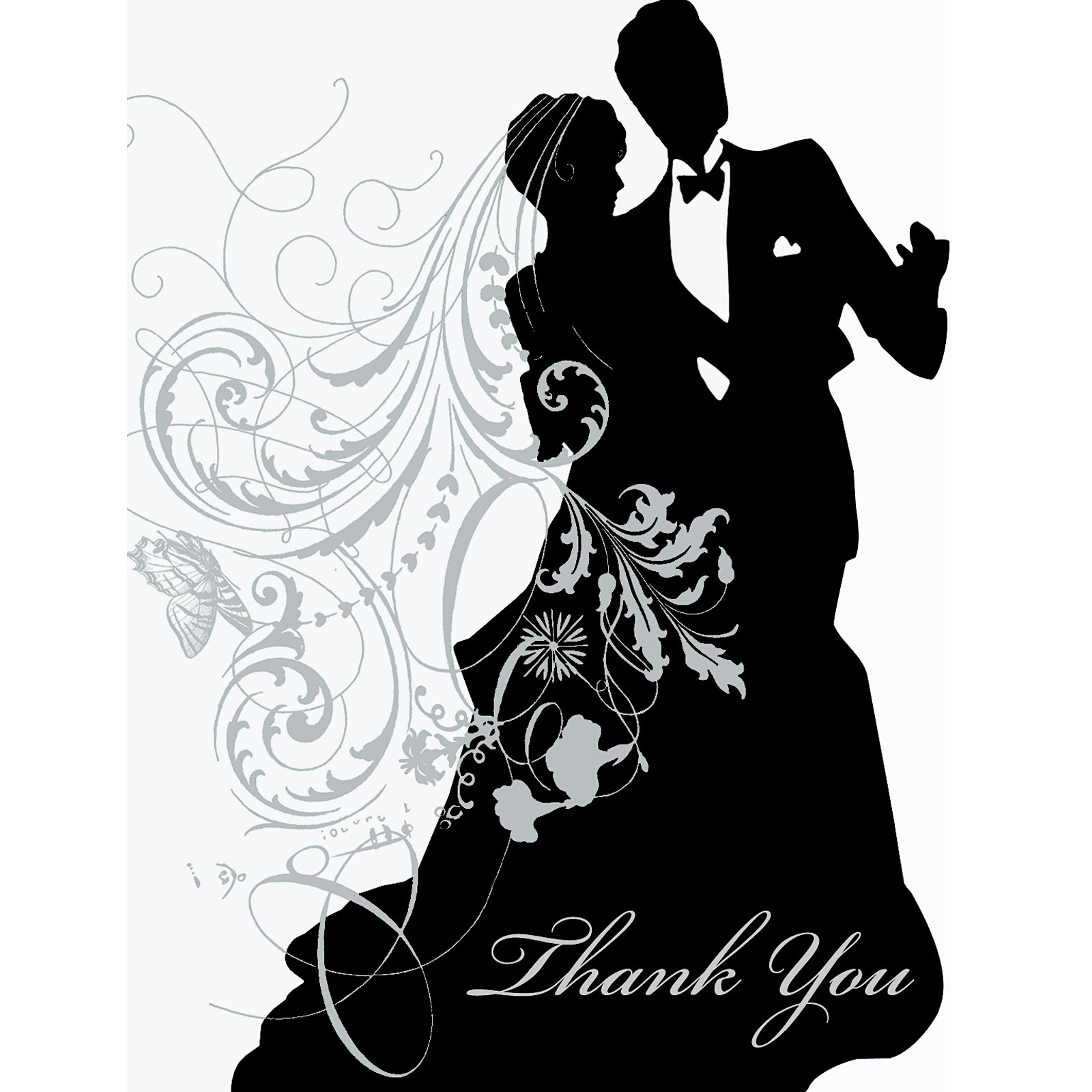 Silhouette Die Cut Thank You Cards (25 count) | ThePartyWorks