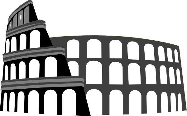 Pix For > Colosseum Black And White Clip Art