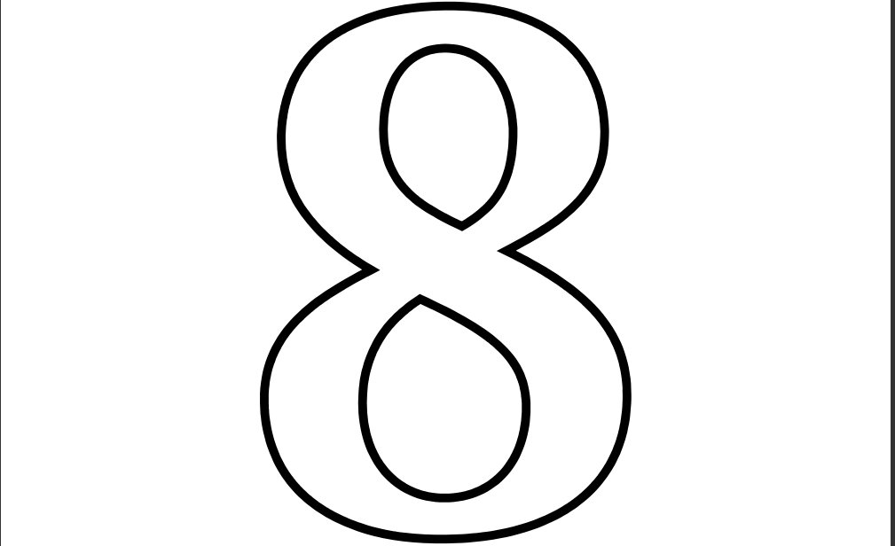 Coloring to print : Numbers and shapes - All numbers - Number 8 ...