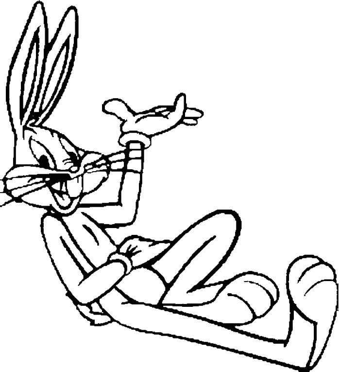 Bugs Bunny Enjoy Coloring Pages - Looney Tunes Cartoon Coloring ...