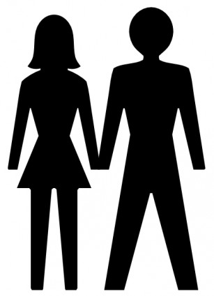 Man And Woman Icon clip art | Vector Clip Art