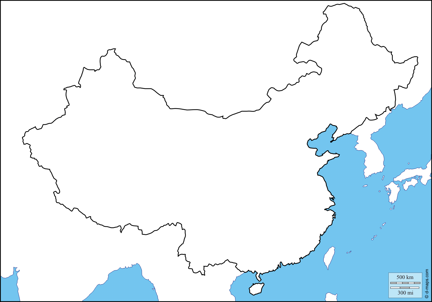 China: Free maps, free blank maps, free outline maps, free base maps