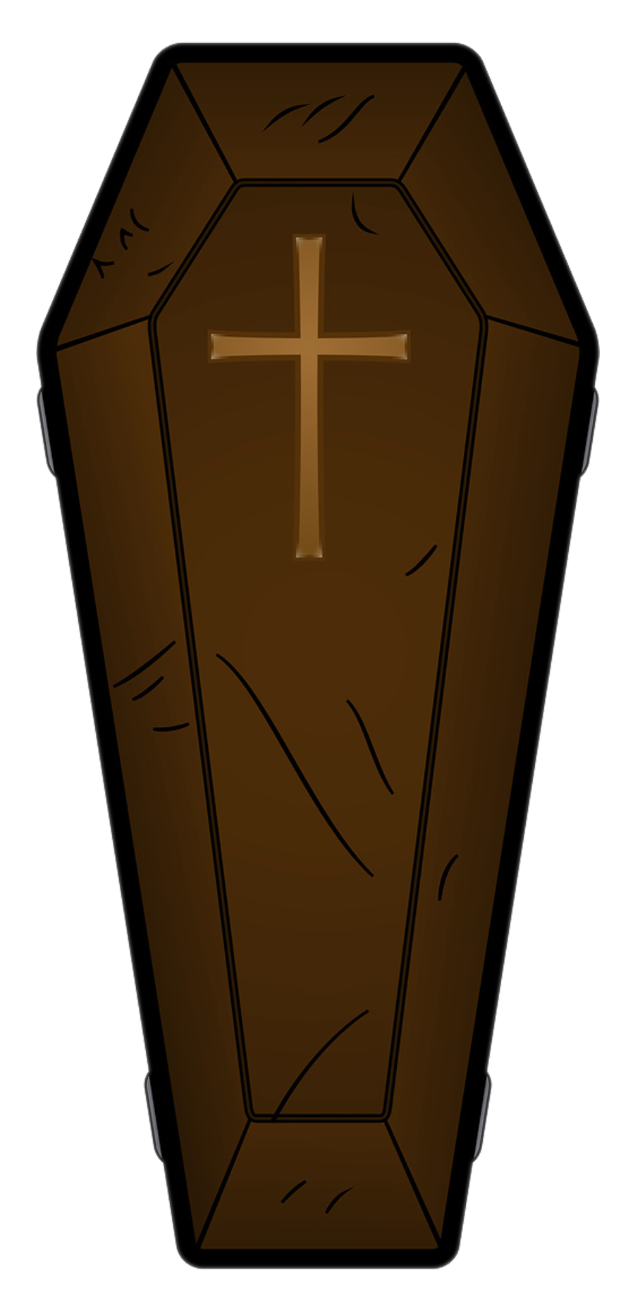 Halloween Brown Coffin PNG Picture