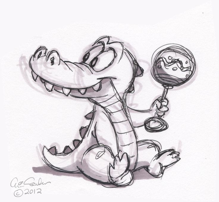 Cartoon Baby Alligator | The Ol' Sketchbook: Animal sketch dump ...