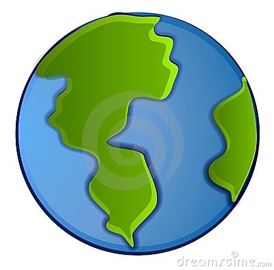 Earth Smiling with Idea Clipart