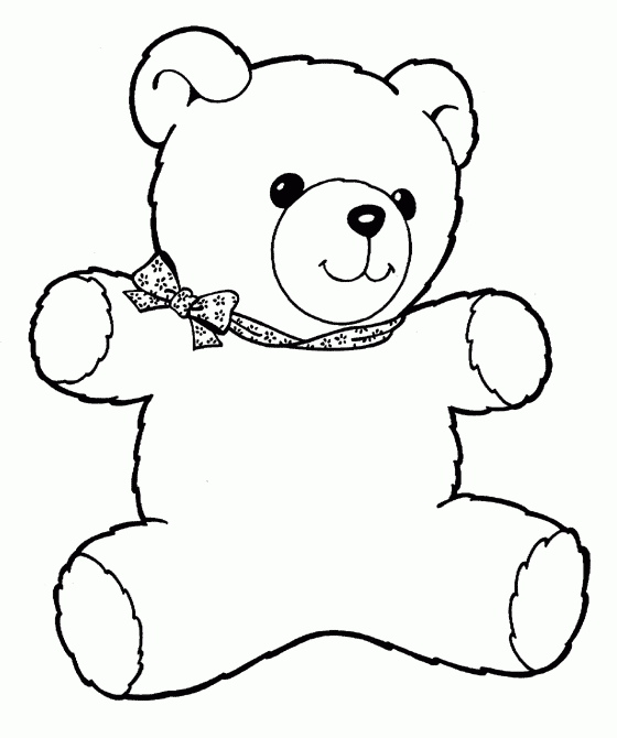 Teddy bear - Free Printable Coloring Pages