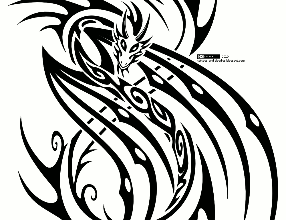 Simple Dragon Tattoo Outline Designs Wallpaper « Free latest HD ...