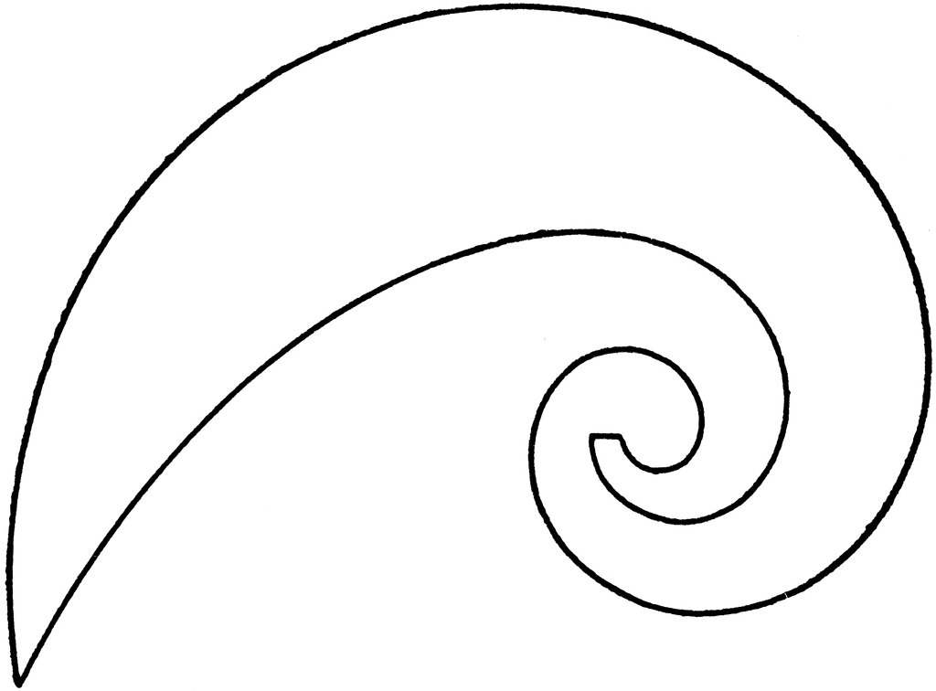 Logarithmic Spiral Curve French Curves | ClipArt ETC