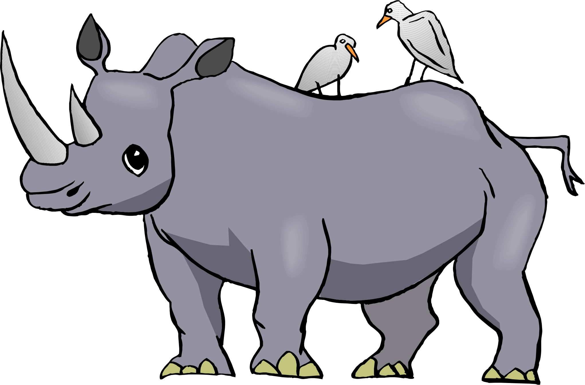 Cartoon Rhino - ClipArt Best
