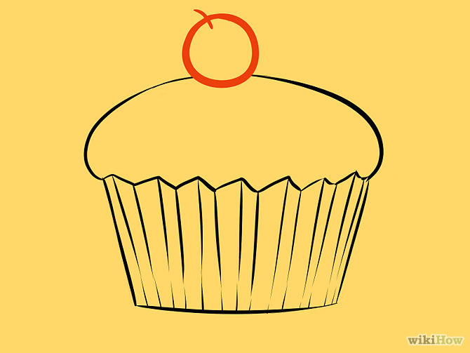 3 Ways to Draw a Cupcake - wikiHow