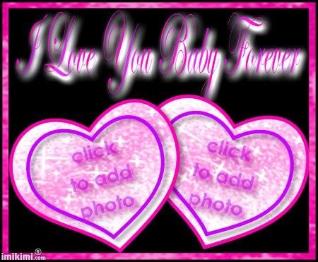 I love you baby forever animated sparkling hearts & frame ...