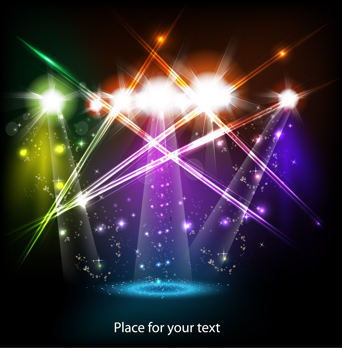 Bright stage lighting effects 01 vector Free Vector / 4Vector