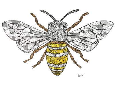 Save the Bees Drawing at ArtistRising.com