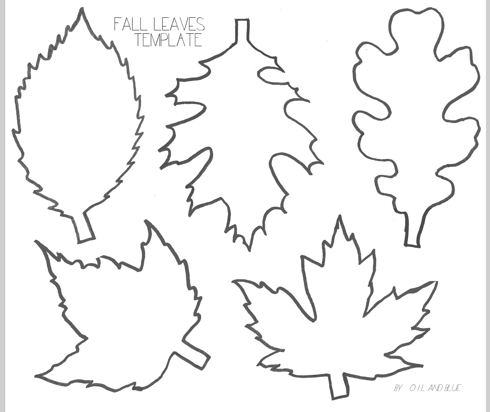 oil and blue: FALL LEAF LINE DRAWING TEMPLATE - free printable