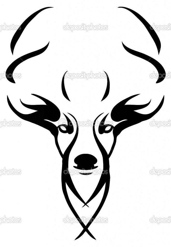 Pix For > Clip Art Deer Head