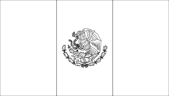 Black And White Mexico Flag : Black And White Mexican Flag. Black ...