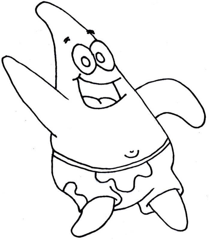 Patrick Star Coloring Page - Spongebob Cartoon Coloring Pages ...