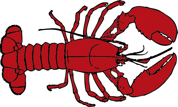 Lobster Outline clip art - vector clip art online, royalty free ...