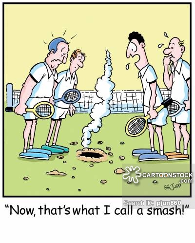 Tennis Serve Cartoons and Comics - funny pictures from CartoonStock