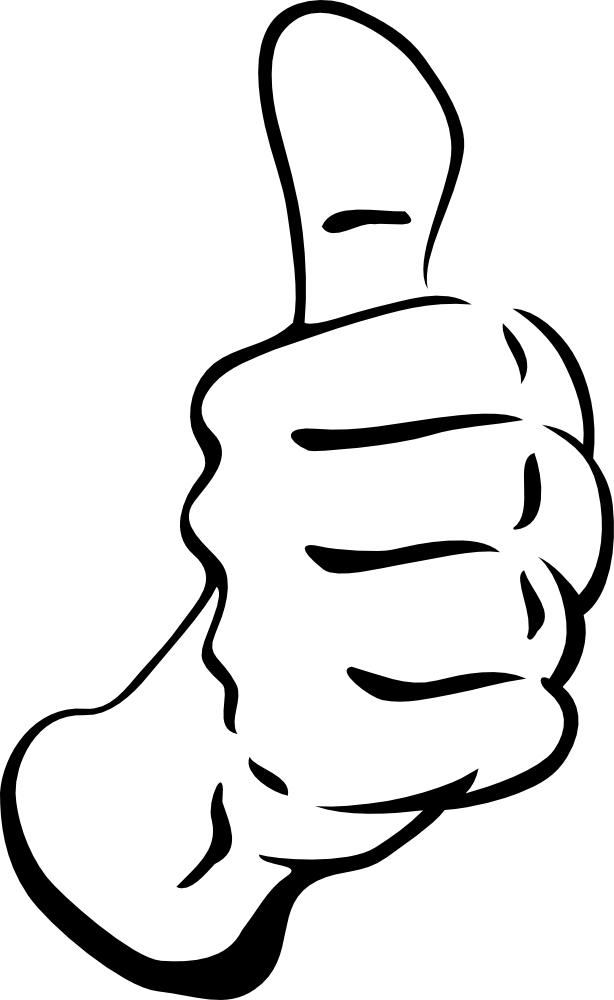 OnlineLabels Clip Art - Thumb Up! With Arm