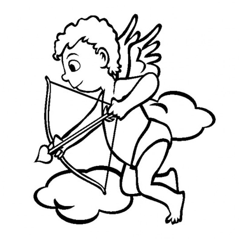 Cupid Saw Something Coloring Pages - Kids Colouring Pages