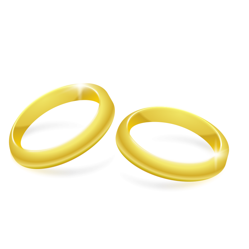 Gold Rings Free Vector / 4Vector