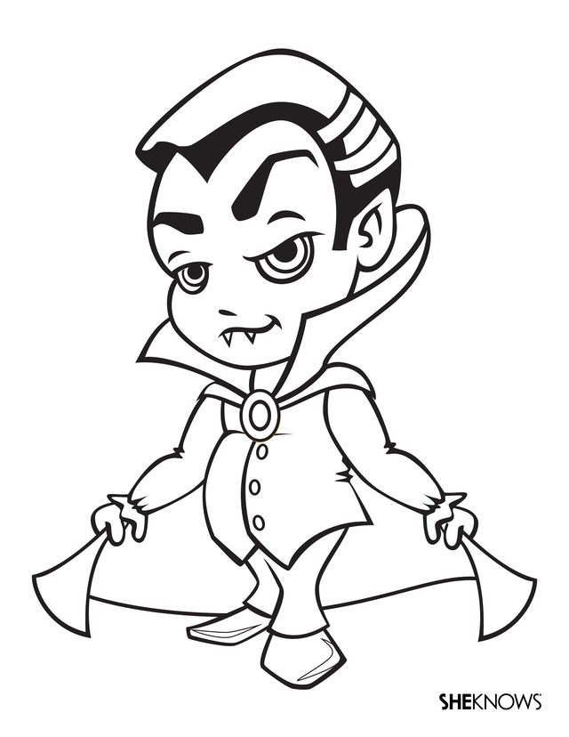 Cool Vampire On Pages To Coloring : New Coloring Pages