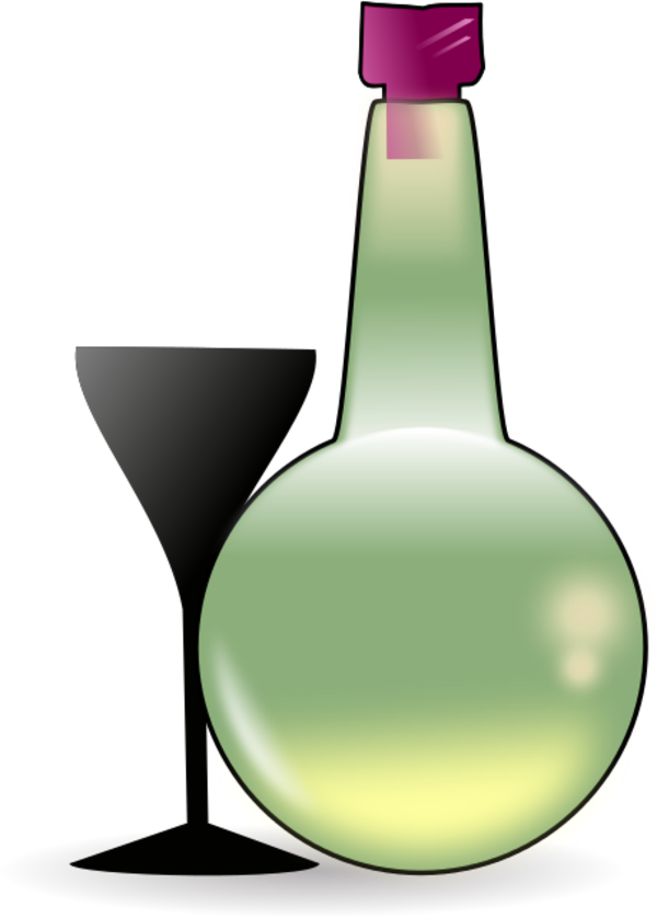 Bottle of absinth - vector Clip Art