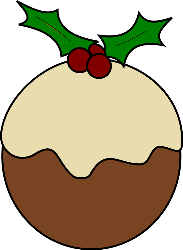 Christmas pudding - vector Clip Art