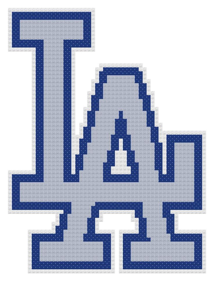 Counted Cross Stitch Pattern, Los Angeles Dodgers Logo - Instant Down…