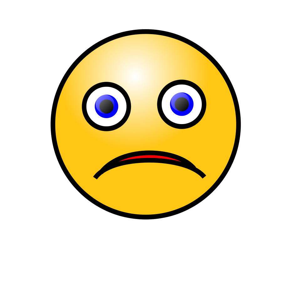 Emoticons: Sad face small clipart 300pixel size, free design ...