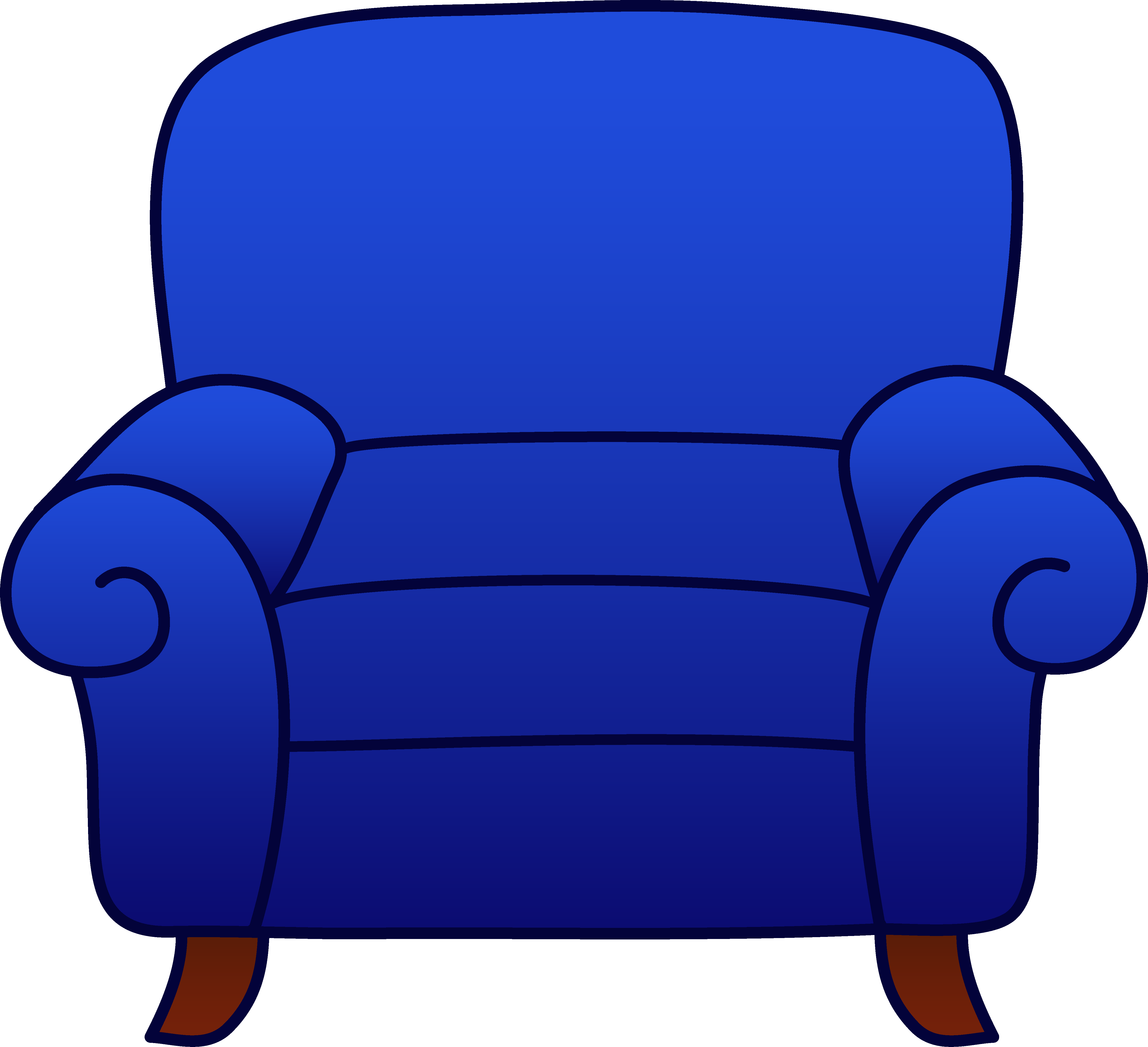 Blue Armchair Clipart - Free Clip Art
