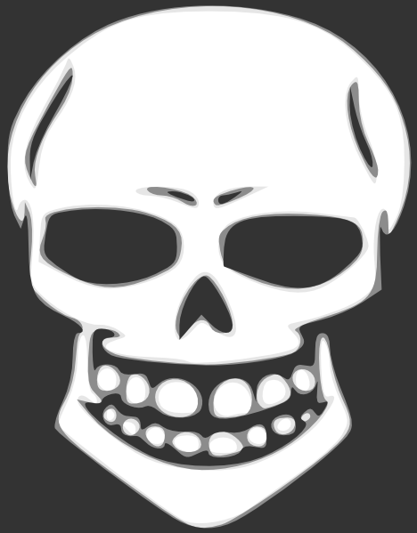 Skull Human X Ray clip art - vector clip art online, royalty free ...