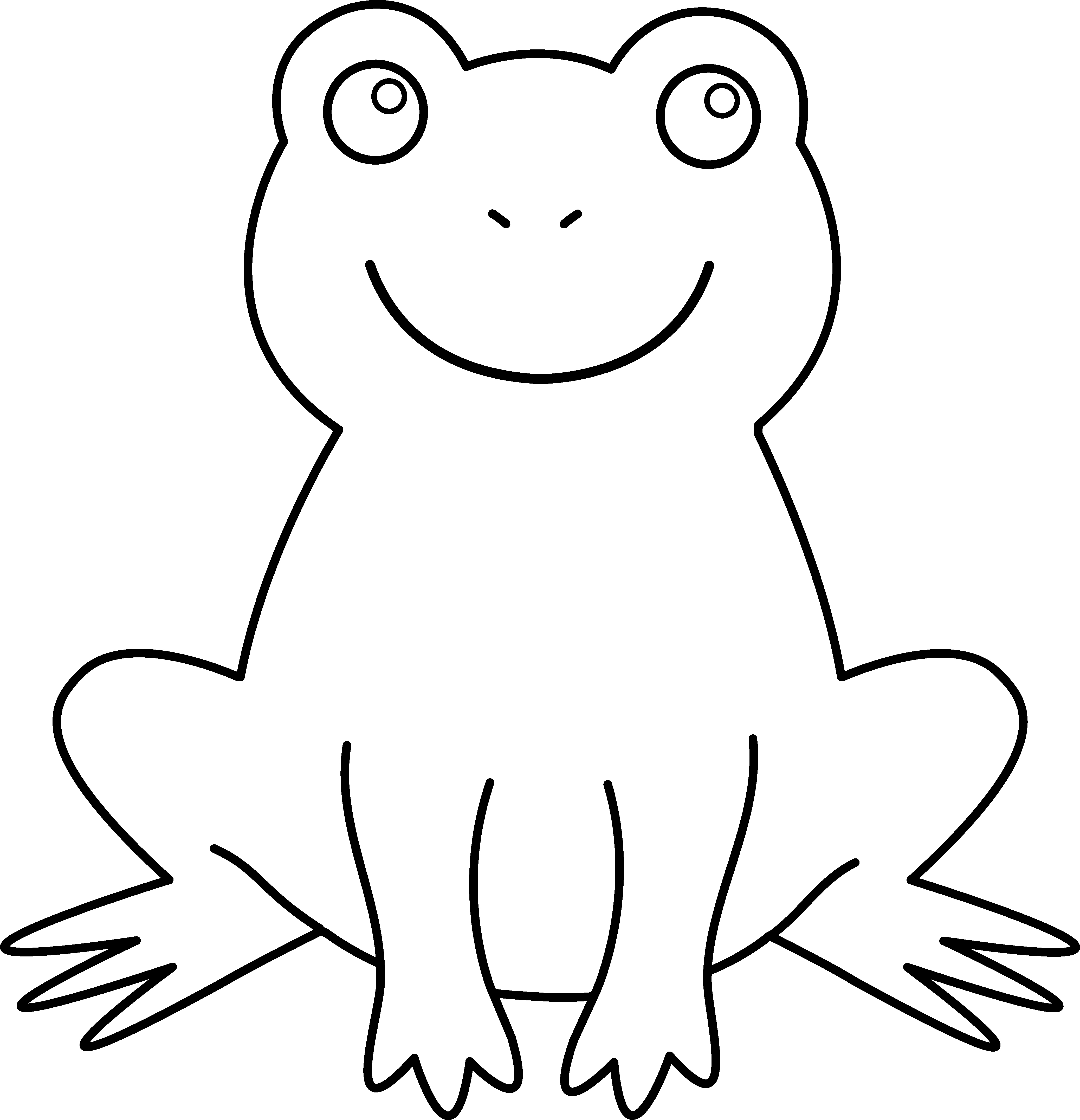 Cute Frog Clipart Black And White | Clipart Panda - Free Clipart ...